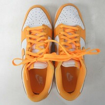 ナイキ NIKE DD1503-800 WMNS DUNK LOW LASER ORANGE スニーカーシューズ 白 オレンジ ホワイト US 11 28cm 0920 メンズ レディース_画像4