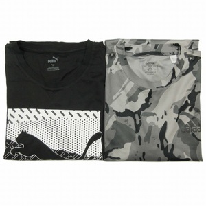 アディダス プーマ adidas PUMA Tシャツ 2点 セット まとめ売り AEROREADY DESIGNED TO MOVE TEE CAT BOX TEE クルーネック カモフ