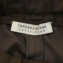 トゥモローランドコレクション TOMORROWLAND collection 21SS オーガニックコットンイージーパンツ テーパード ストレッチ 34 ダークブラウ_画像3