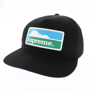 シュプリーム SUPREME 18AW Horizon 5-Panel Cap ホライゾン ロゴ キャップ 帽子 黒 ブラック ブランド古着ベクトル 中古☆AA★▲