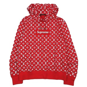 未使用品 17AW ルイヴィトン LOUIS VUITTON ×Supreme シュプリーム LV Box Logo Hooded Sweat shirt HDY91WJIU モノグラム ボックスロゴス