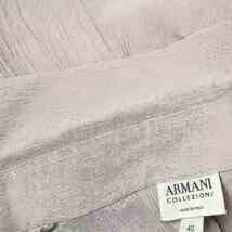 アルマーニ コレツィオーニ ARMANI COLLEZIONI ブラウス シャツ 長袖 シャーリング 薄手 40 S 紫 パープル /UY12 レディース_画像7