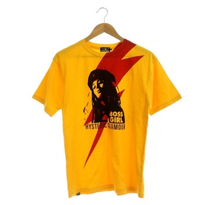 ヒステリックグラマー HYSTERIC GLAMOUR 21SS BOSS GIRL Tシャツ カットソー 半袖 プリント S 黄 赤 黒 /DF ■OS メンズ