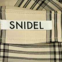 スナイデル snidel 22SS フリルミニワンピース チェック 七分袖 1 ベージュ グレー 黒 /DF ■OS レディース_画像3
