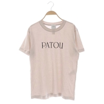 パトゥ PATOU 23SS ロゴオーガニックコットンTシャツ カットソー 半袖 S ピンクベージュ /DO ■OS レディース_画像1