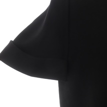 バレンシアガ BALENCIAGA ブラウス シャツ 半袖 Uネック 無地 シンプル 36 XS 黒 ブラック /SI4 レディース_画像6