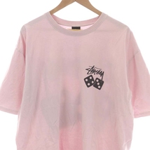 ステューシー STUSSY サイコロ ダイス 半袖 Tシャツ XL ピンク /HS ■OS メンズ_画像4
