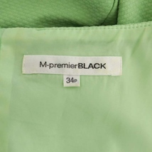 エムプルミエ ブラック M-Premier BLACK ノースリーブ ワンピース 膝丈 ストレッチ 34P 黄緑 イエローグリーン /ES ■OS レディース_画像3