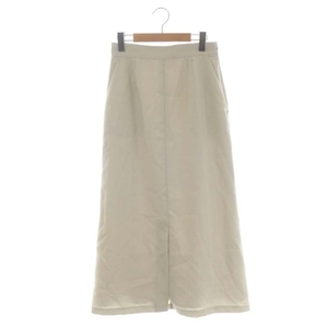  Natural Beauty Basic NATURAL BEAUTY BASIC 23SS narrow skirt long tight slit FR light beige /CM #OSreti