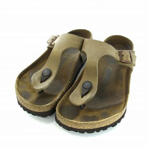 ビルケンシュトック BIRKENSTOCK ギゼ Gizeh サンダル トングサンダル レザー 37 24cm ベージュ /TK ■GY03 レディース