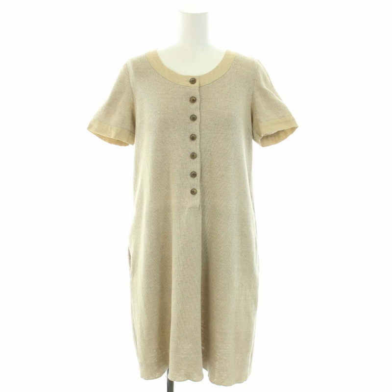 美品 ワンピース FOXEY フォクシー ブティック 38 Mサイズ シャンパン