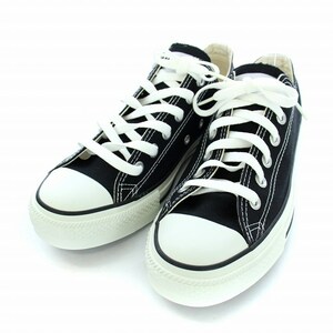 未使用品 コンバース CONVERSE CANVAS ALL STAR OX スニーカー シューズ キャンバス 25cm 黒 ブラック 白 ホワイト M9166 /TK メンズ