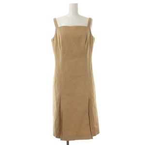  Burberry London BURBERRY LONDON One-piece mi leak height long no sleeve 40 beige /DO #OS lady's 