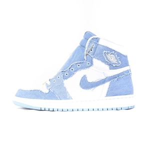 未使用品 ナイキ NIKE WMNS Air Jordan 1 High OG Denim ウィメンズ エアジョーダン1 ハイ デニム スニーカー US11 28cm 青 白 DM9036-104