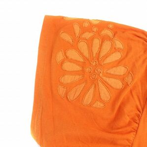 マックスマーラ ウィークエンドライン MAX MARA WEEKEND LINE チュニックカットソー 半袖 刺繍 花柄 M オレンジ /AR レディースの画像6