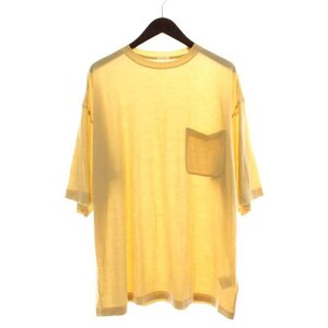 コモリ COMOLI 22SS ウール天竺Tシャツ カットソー 半袖 クルーネック ストレッチ 大きいサイズ 4 XL ベージュ V01-05007 /NW26 メンズ