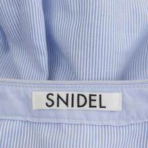スナイデル snidel 22SS オープンショルダーフリル ブラウス シャツ 七分袖 ストライプ Vネック F 水色 ライトブルー 白 ■OS レディース_画像3