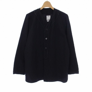 ビズビム VISVIM 16AW DUGOUT SHIRT L/S 長袖シャツ ノーカラー 2 M 黒 ブラック 0116405011002 /KH メンズ