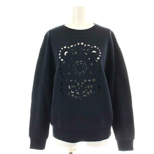 patuPATOU sweat sweatshirt long sleeve crew neck cut Work Logo embroidery reverse side nappy S navy blue navy /NW30 lady's 