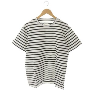 カーリーアンドコー CURLY & Co. ボーダー Tシャツ カットソー 半袖 1 白 黒 ホワイト ブラック /DF ■OS ■AD メンズ