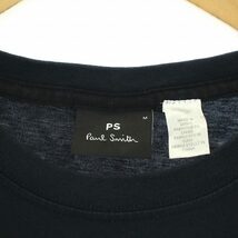 ピーエスポールスミス PS Paul Smith Tシャツ カットソー 半袖 プリント ライン M 黒 ブラック /TK メンズ_画像7