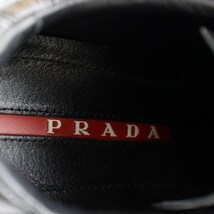 プラダ PRADA スニーカー ローカット ナイロン エナメル 切替 35 22cm 黒 ブラック /YI26 レディース_画像7