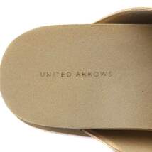 ユナイテッドアローズ A DAY IN THE LIFE UNITED ARROWS 3ライン スエード ミュール サンダル ビジュー ベルト 38 25.0cm ベージュ_画像7