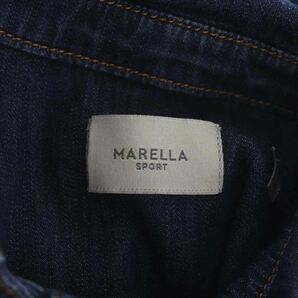 マレーラ MARELLA デニムシャツ 長袖 ステンカラー 44 インディゴ /AM ■OS レディースの画像3