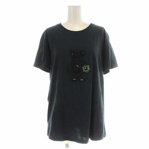 プラダ PRADA 2007年製 Tシャツ カットソー くま クマ 熊 半袖 XL 紺 ネイビー /YI8 メンズ