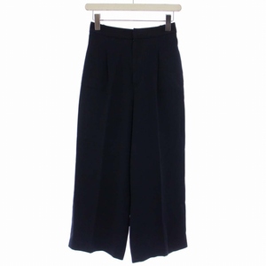  Dress Terior DRESSTERIOR wide pants Zip fly made in Japan 36 S navy blue navy /BM lady's 