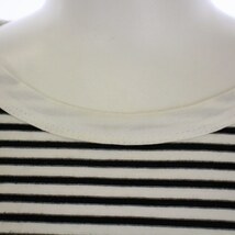 ドゥーズィエムクラス DEUXIEME CLASSE 21AW COCO Stripe Tシャツ カットソー 長袖 クルーネック ボーダー F 黒 白 レディース_画像6