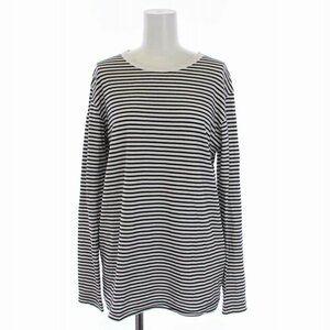 ドゥーズィエムクラス DEUXIEME CLASSE 21AW COCO Stripe Tシャツ カットソー 長袖 クルーネック ボーダー F 黒 白 レディース