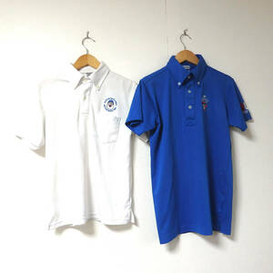 [ free shipping ] Captain Santa polo-shirt 2 pieces set / Golf sport Polo XS size Kids lady's 