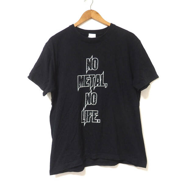 【送料無料】タワーレコード　NO METAL NO LIFETシャツ/黒白　メタル　タワレコ　TOWER RECORDS