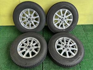 165R13 8PR LT 2020年スダットレス DUNLOP WINTER MAXX タイヤアルミセット　5穴PCD114.3 ET+45 13×5.00B ハブ60mm