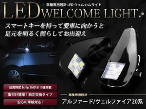 20系ヴェルファイア LEDウェルカムライト SMD10発 ホワイト