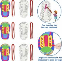 【新品】ひもとおし　知育玩具　モンテッソーリ　紐通し訓練　蝶々結び練習　靴紐　木のおもちゃ ご覧頂固結び練習　遊びながら勉強_画像2