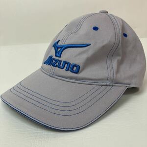 MIZUNO ミズノ キャップ 帽子 cap フリーサイズ FREE 56-60cm グレー カジュアル スポーツ トレーニング ウェア シンプル ロゴ 刺繍