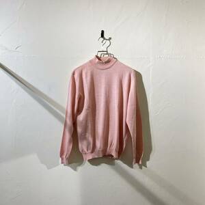 vintage euro mock neck wool plain sweater ヨーロッパ古着 イタリア製 ビンテージ モックネック ニットセーター ウールセーター 60s 70s