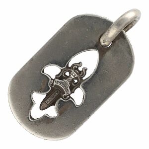 [Используется] Chrome Hearts Chrome Hearts Frare Neys Cut Outdog Dog Tag маленькие серебряные аксессуары 23035383 AO