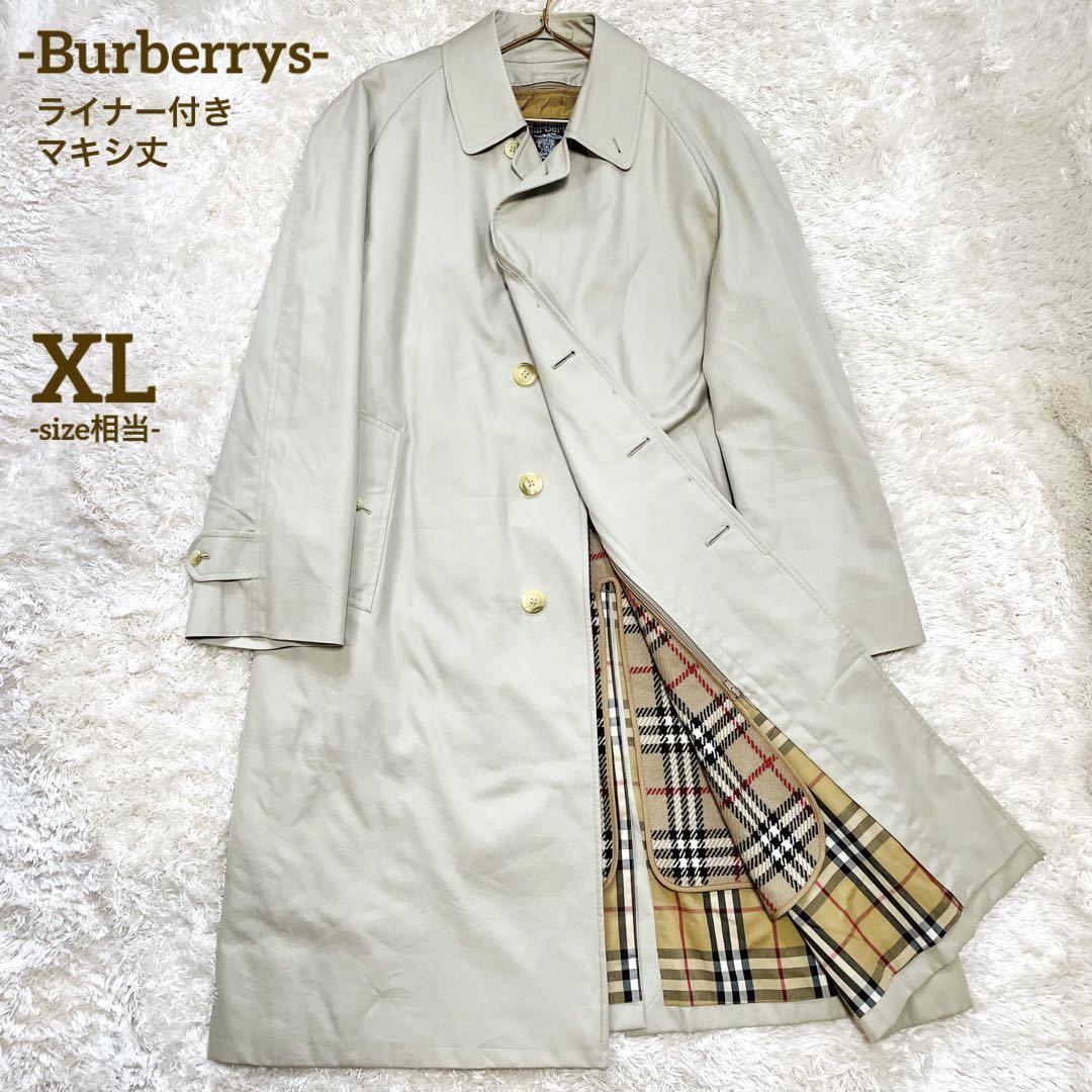 1円【Burberrys/希少美品】ステンカラーコート【大きいサイズ