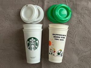 STARBUCKS スターバックス リユーザブルカップ　スヌーピー + グランデサイズ　4個