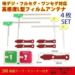 CN-HX910D CN-HX1000D CN-HW860D 用 パナソニックL型 フィルムアンテナ 両面テープ クリーナー セット waLF4CL_FS09