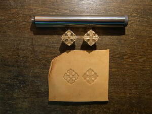 十字架 NO.8　 クロスの刻印　手打ち刻印　レザークラフト　メタルスタンプ　ヌメ革に　革細工　打刻印