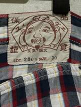 ※EVISU エヴィス エビス LOT 2005 コットン チェック ハーフ ショート パンツ 30 　　　　　　　　 BJBC.I_画像6