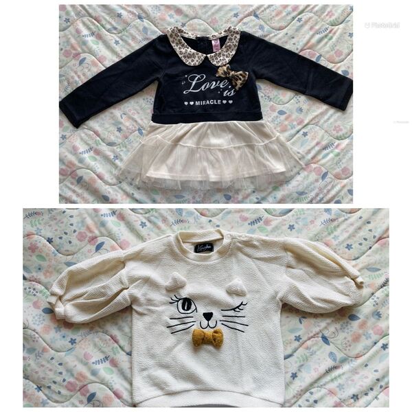 トップス 長袖Tシャツ 女の子 ヒョウ柄 80〜100