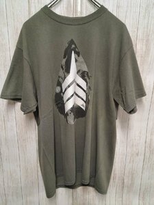 【アメカジＴシャツ】グレージュプリントデザイン　Lサイズ