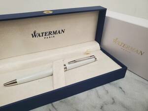 15■筆記確認済み　WATERMAN　ウォーターマン　ボールペン　筆記用具　文房具　白　ホワイト