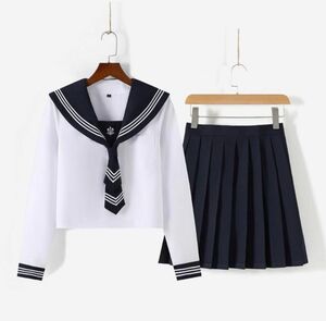 新品　即購入可　制服 ３点セット　JK セーラー服 長袖 コスプレ 文化祭 清楚　女子高生 ハロウィン　仮装