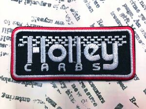 ワッペン / Holley BK ホーリー 長方形 黒 チェッカー #232 刺繍 ハンドメイド アメリカ雑貨 手芸 裁縫 飾り 素材 かざりししゅう アイロン